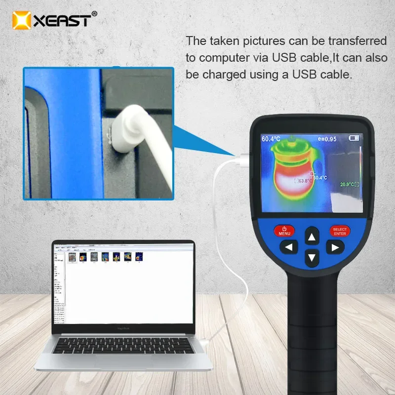 XEAST Factory Price 220*160 Pixel Handheld OEM thermographic IR Imaging Camera  for Water Leak Detection Infrared Thermal Imager