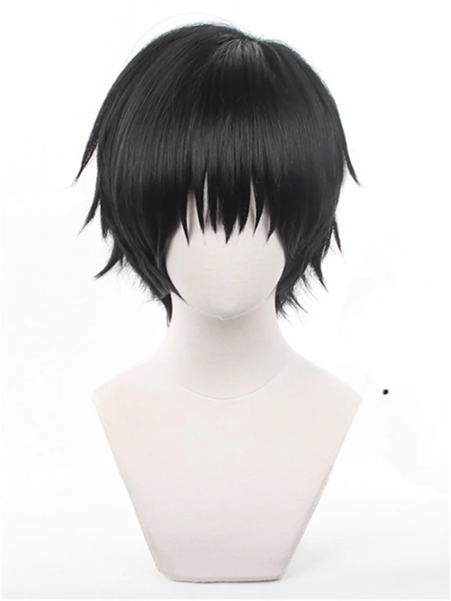 

Fushiguro Toji Cosplay Wigs 30cm Short Black Men Synthetic Hair