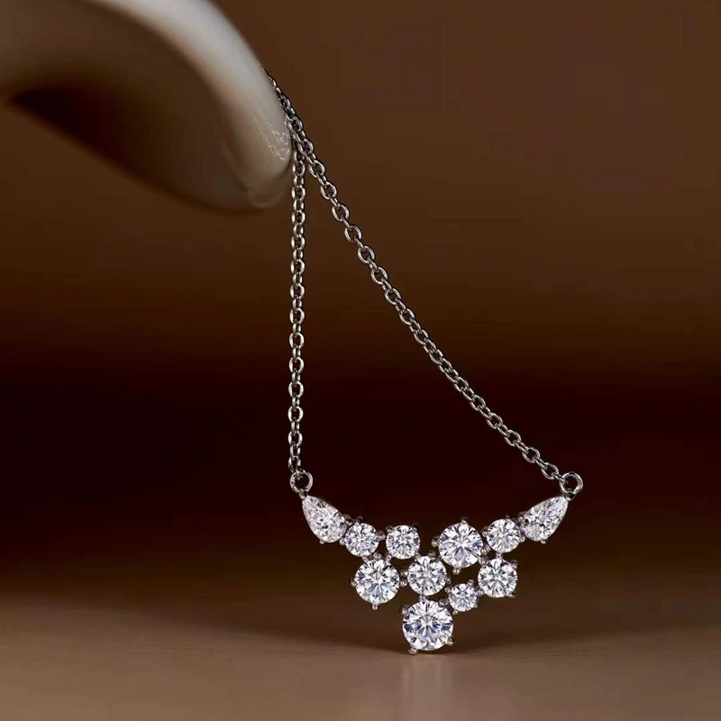 Huitan Gorgeous Women\'s Necklace Full with Cubic Zirconia Wedding Party Aesthetic Female Neck Accessories New Fashion Jewelry