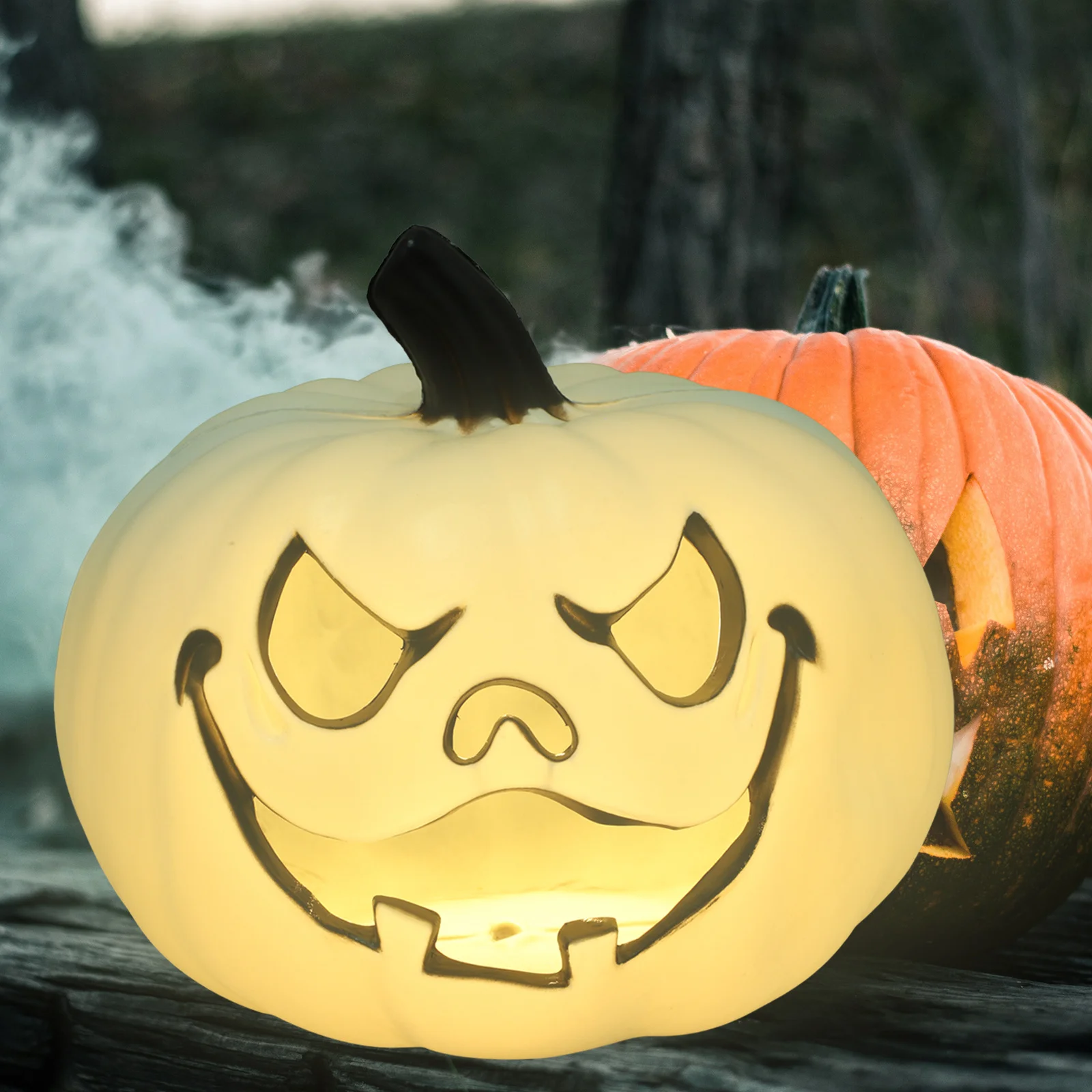 

Pumpkin Lights Halloween Decorations LED Hollow Lamp for Table Centerpiece Party Scene Layout Fall Home Ornament Farmhouse Style