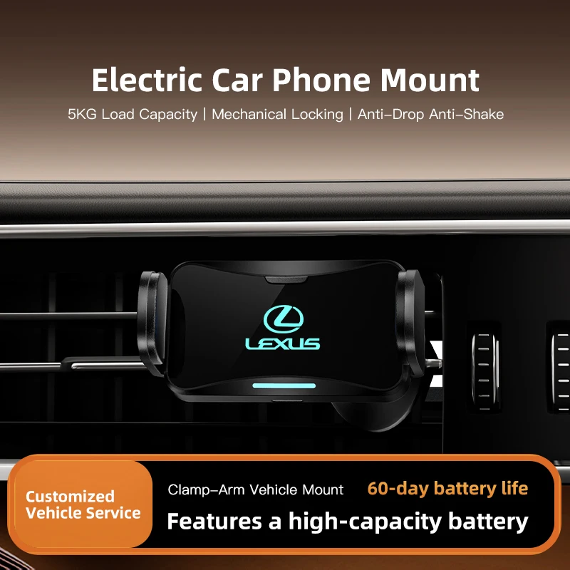 

Держатель для телефона на воздуховод с зарядкой, автомобильные аксессуары для Lexus Fsport GS GX IS LS LX CT LC RC LBX NX RX 350h 450h UX 300e GX460