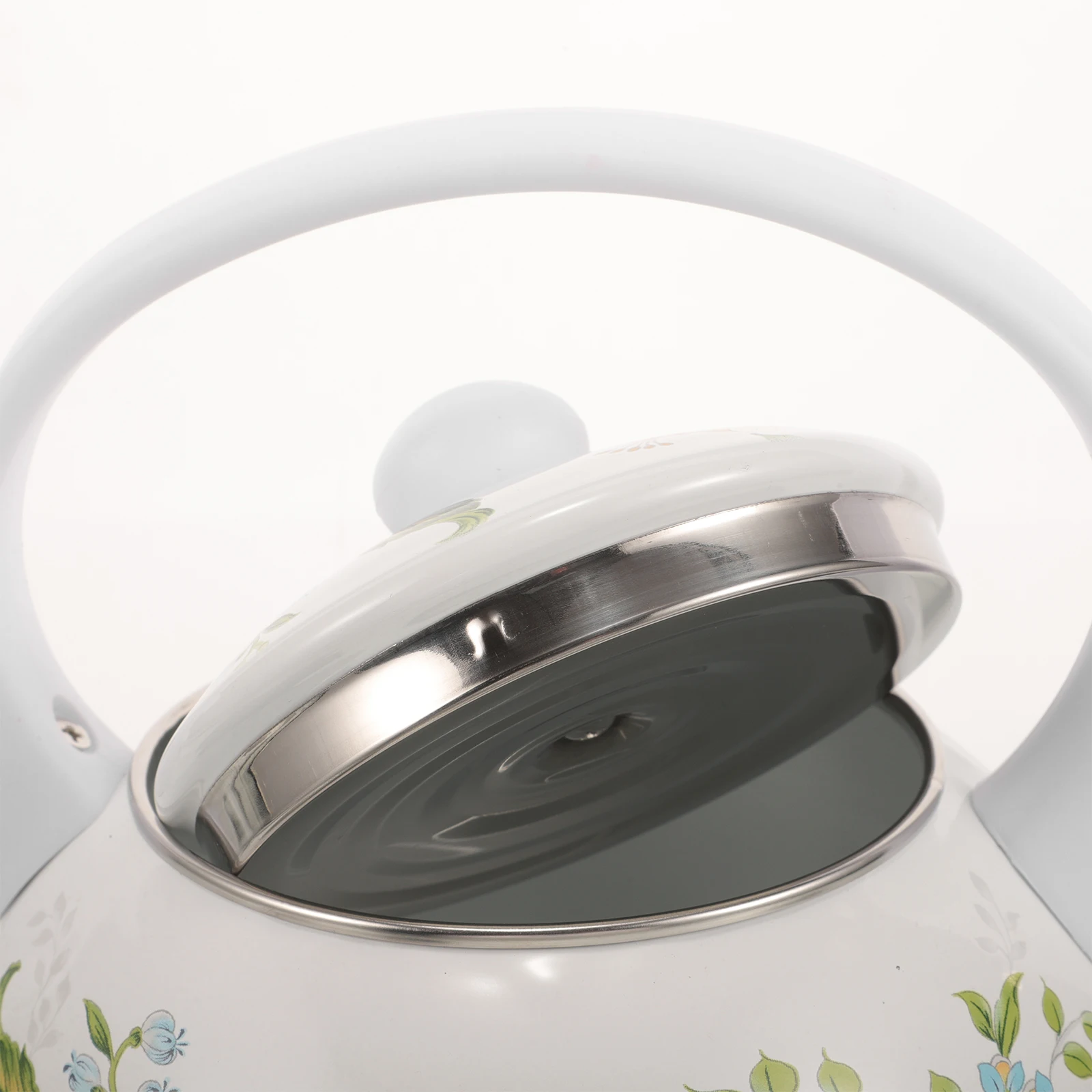 

Enamel Tea Kettle Large Capacity Thickened Whistling Stovetop Teapot for Home Office Induction Gas Stove Compatible