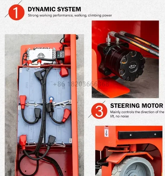 

YG Customized CE Certification Aerial Work Platform Travelling Scissor Lift Table 6m 8m 10m 12m 14m Hydraulic Pump 220v Mini Eng