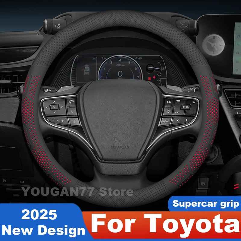 

For Toyota Steering Wheel Cover PU Leather Non-slip Fit Toyota Corolla ae110 Yaris Rav4 Aygo Hilux Camry Auris Vitz Accessories
