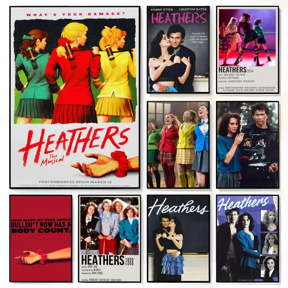 Klassisches, ungewöhnliches amerikanisches Filmplakat „H-Heathers“, amerikanisches Filmmotiv, Wanddekoration für Zuhause, Kinderzimmer, Wanddekoration, Druck