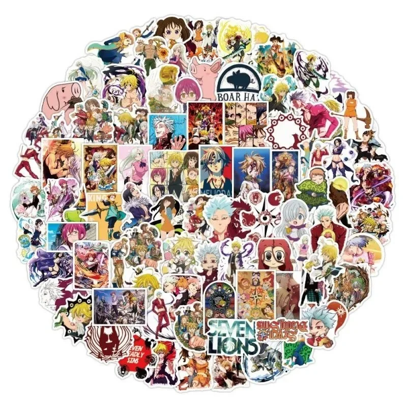 

10/50/100pcs The Seven Deadly Sins Anime Sticker Cartoon Graffiti Stickers Waterproof Decal