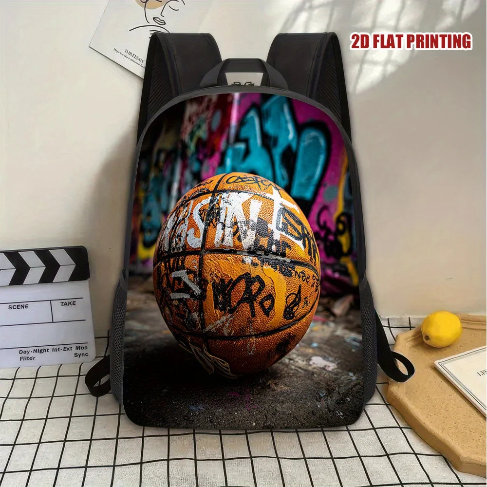

1 Urban Graffiti Street Print Backpack - Durable Polyester Lightweight Backpack, Adjustable Removable Strap, Zipper Closure