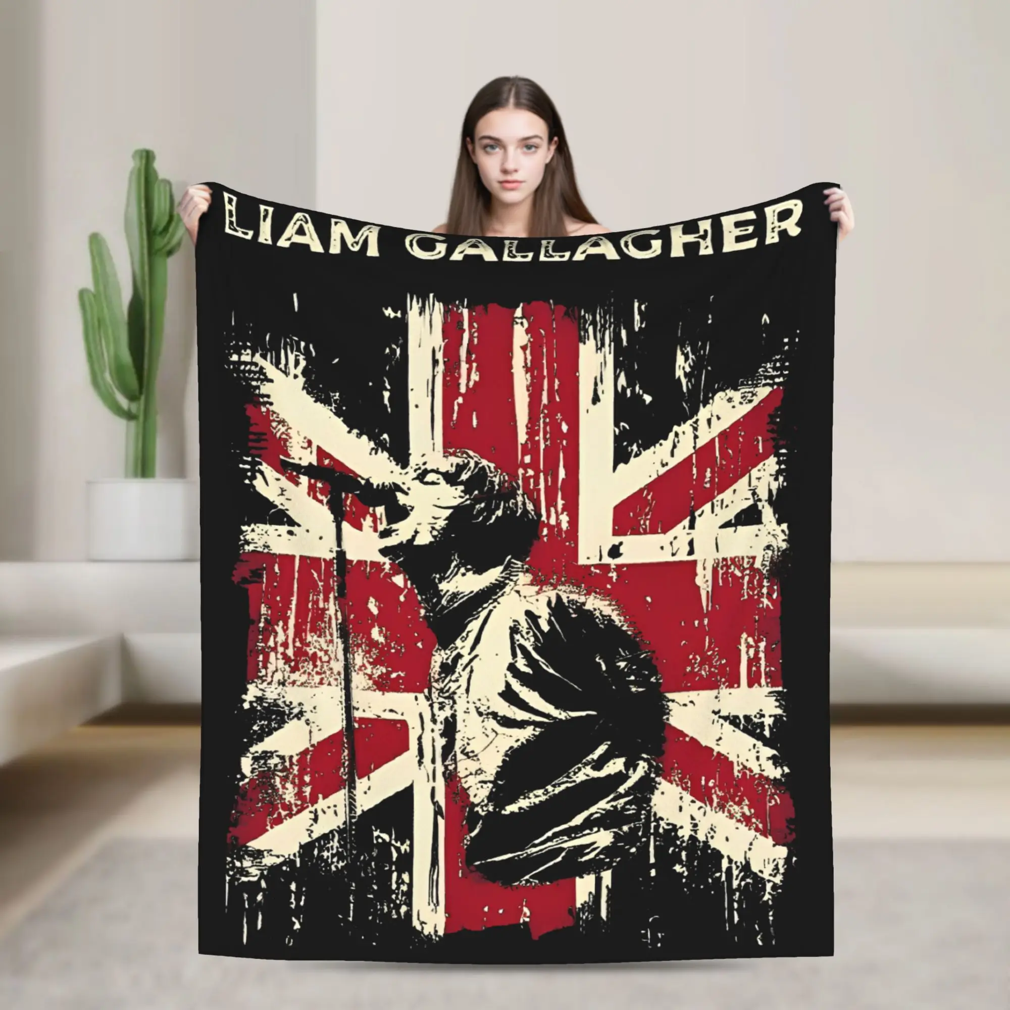 Liam Gallagher O-oasis Metal Music Blankets Plush Throw Blankets Summer Air Conditioning Decoration Soft Warm Bedspreads