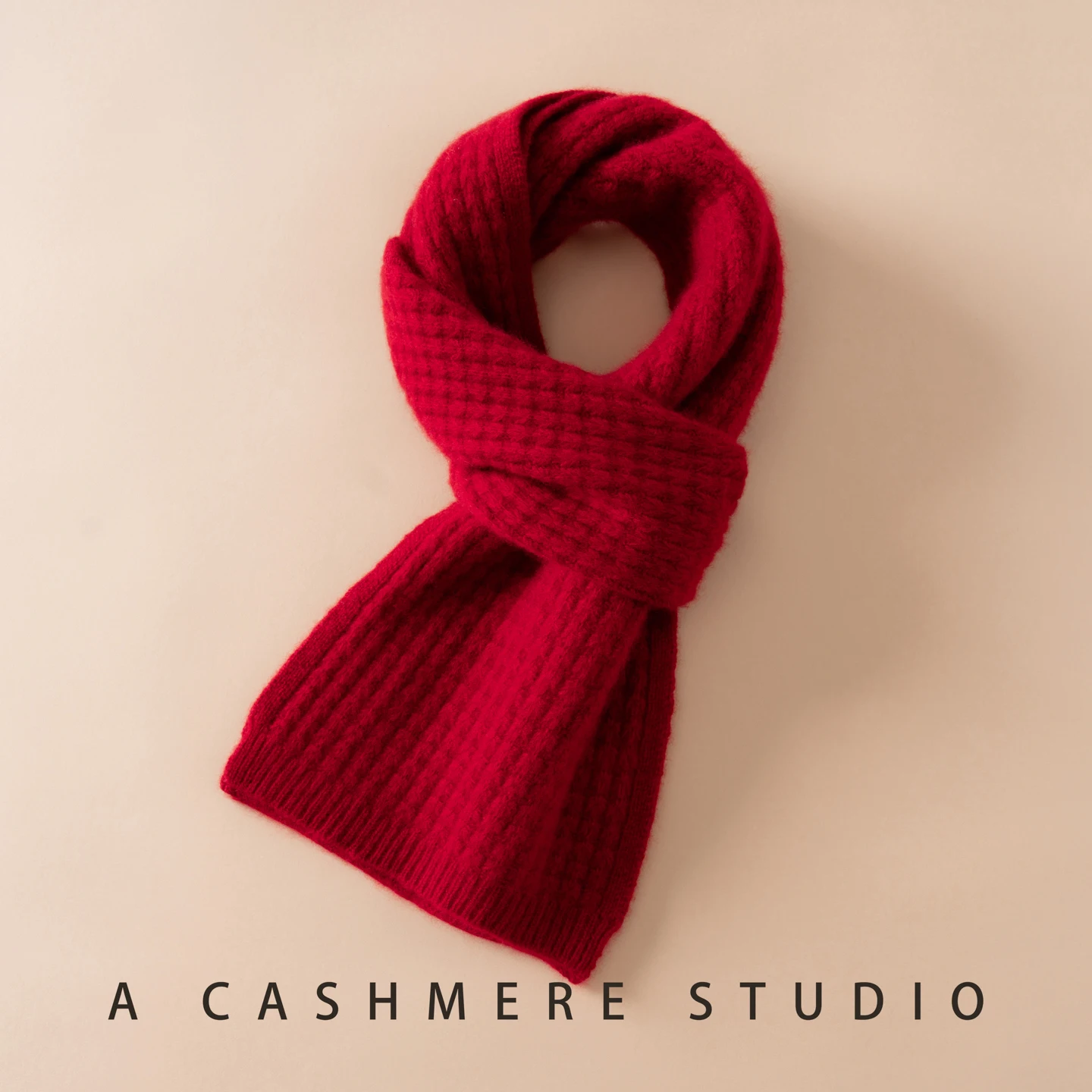 Unisex High-Quality Winter 100% Cashmere Scarf Warm Plaid Jacquard Knitted Goat Fiber Fashion Accessory for Men And Women