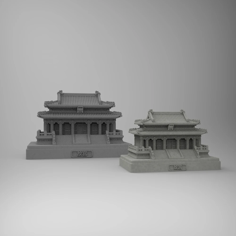 

Palace Architecture Mousse Mold - Chinese Style Forbidden City Cement Candle Silicone Mold, DIY Cultural Creative Craft for Home