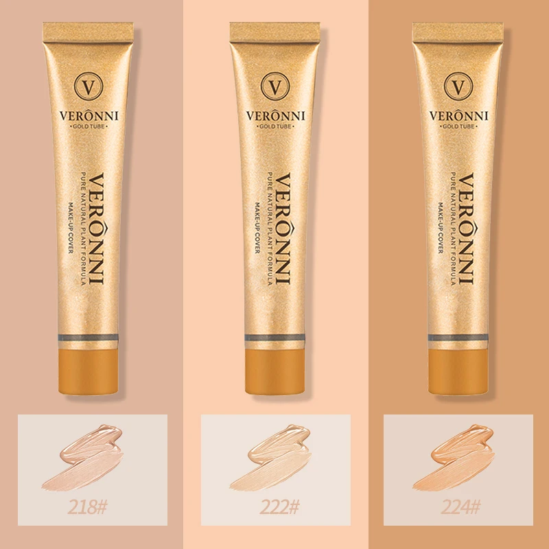 كريم أساس خافي عيوب البشرة بتغطية كاملة مكون من 14 لونًا، كريم أساس طويل الأمد غير لامع للتحكم في الزيوت وحب الشباب والدائرة الداكنة