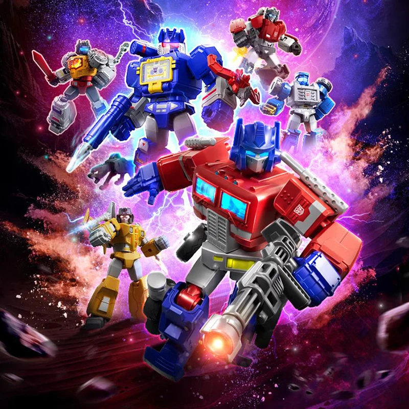 Blokees Transformers Shining Version Vol.2 1985 Blind Box Optimus Prime Action Figure 40th Anniversary Authentic Building Block