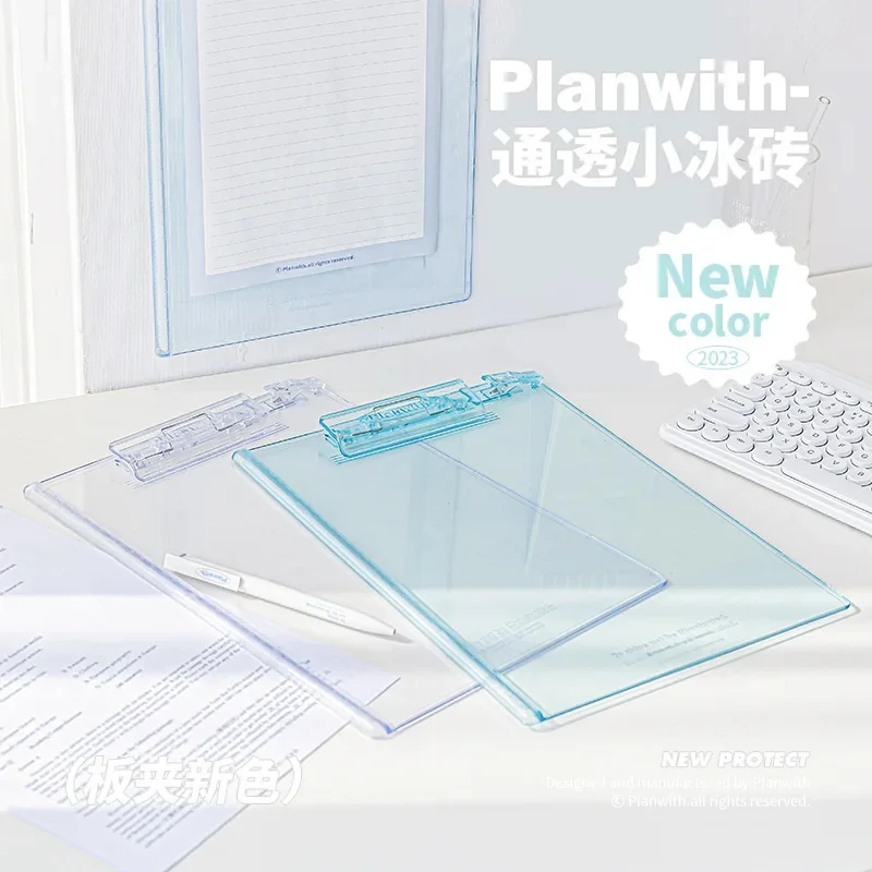 A4 File Folder Acrylic Clipboard Writing Pad Memo Clip Board Test Paper Storage Organizer School Supplies Office Stationary