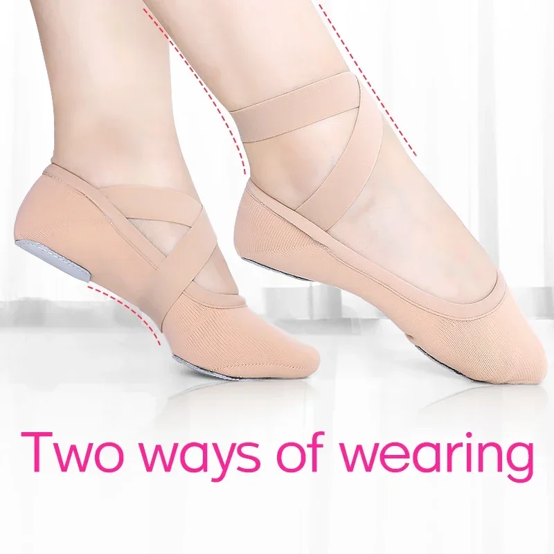 Chaussures de ballet élastiques professionnelles pour femmes, chaussons de yoga pour adultes, chaussures de danse