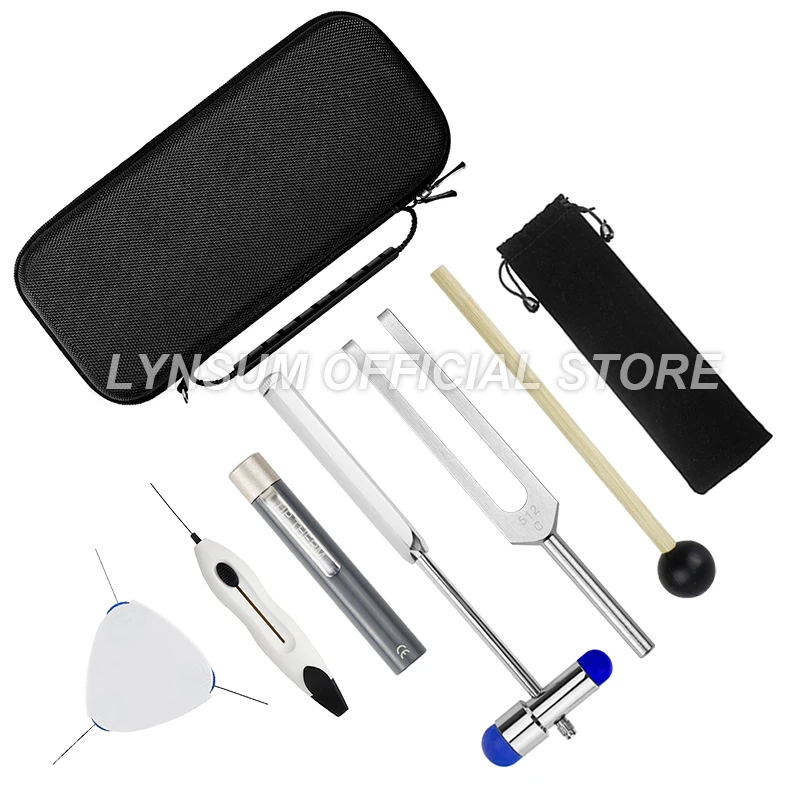 6 in 1 Medical Diabetic Monofilament Sensory Tester Foot Nerve Needle Hammer Pen Filament Neurological Diagnostic Test Tool B1