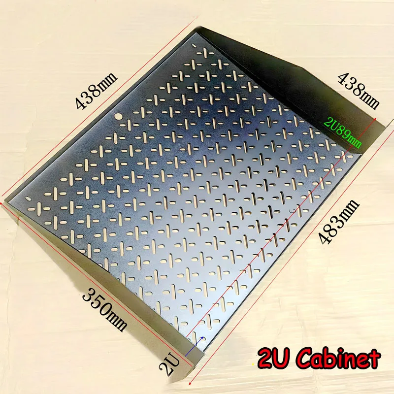 19-inch Standard 2U Shelf For Aviation Crates And Cabinets Network Rack-Mounted Divider Heat Dissipation Tray 1.2mm Thickness