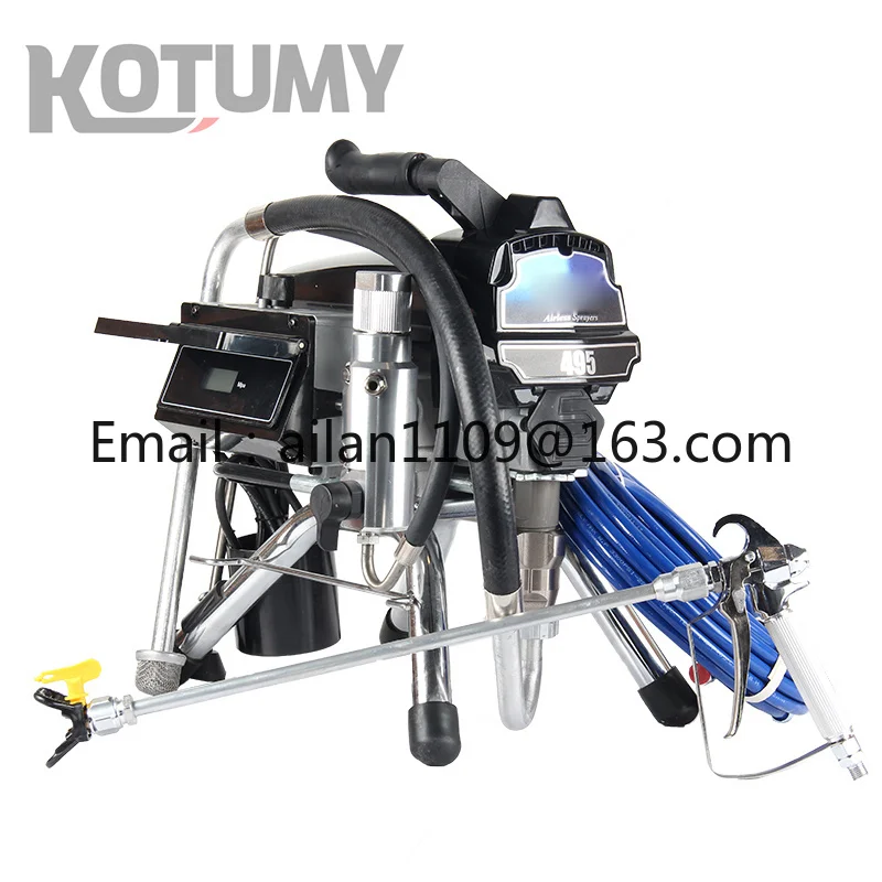 Electric High Pressure Airless Spraying Machine Lacquer Coating Feed Oil Paint Sprayer Inside and Outside Major Tools 395/495