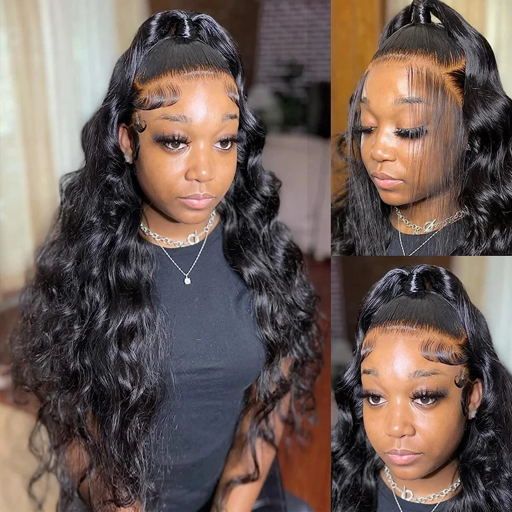 360 Invisi الرباط دافئ صالح 360 HD كامل الدانتيل الباروكات الأمامية 30 34 بوصة الجسم موجة الدانتيل الجبهة باروكة من شعر طبيعي شعر مستعار غلويليس