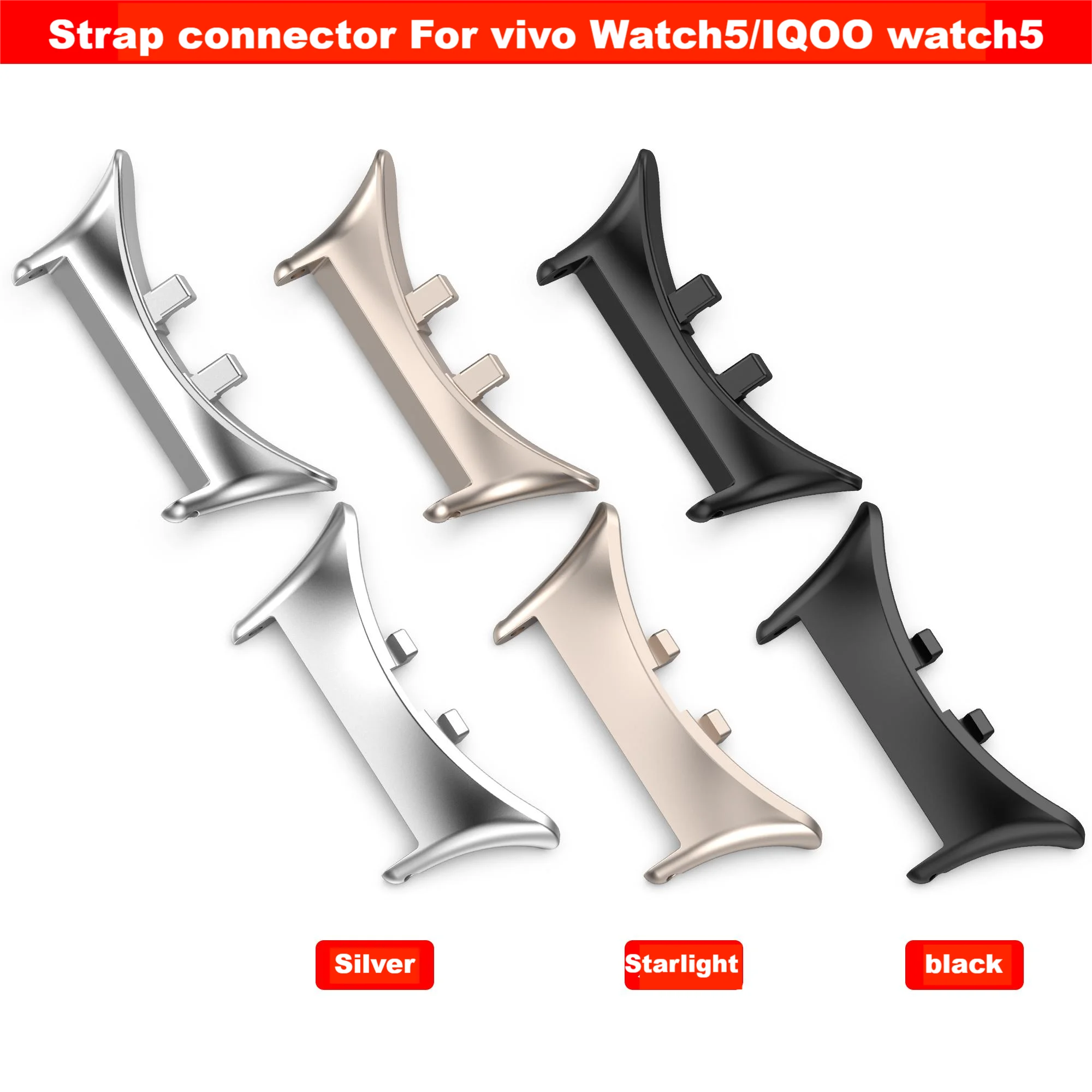 Strap Connector for Vivo Watch 5 Watch Strap Connector Right Angle Adapter for IQOO Watch5 Watch Band Strap Accessories