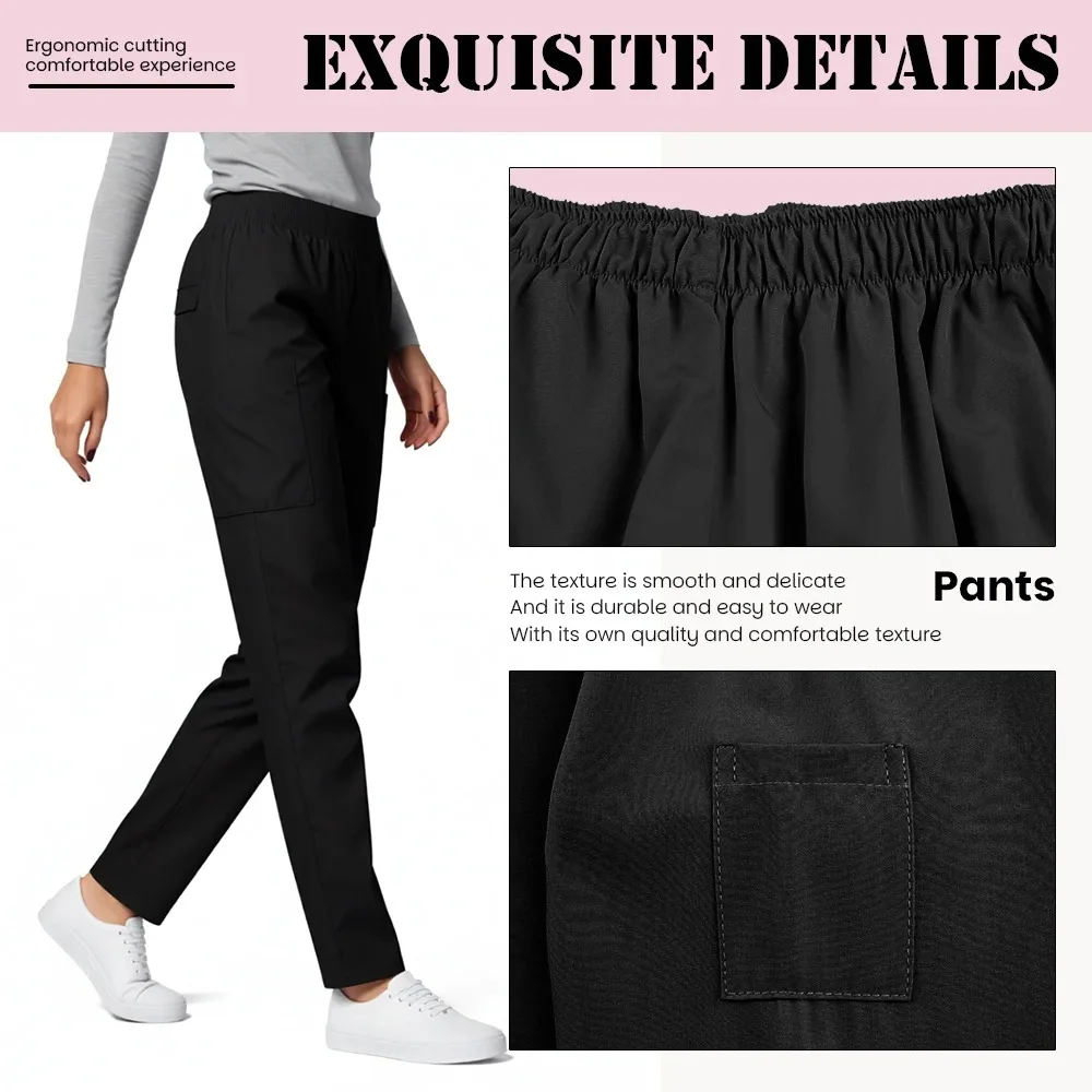 التمريض فرك السراويل متعدد الألوان بالجملة الدعك السريرية مجموعة الزي الرسمي مختبر التجميل عمال العمل الجراحية السراويل الملحقات