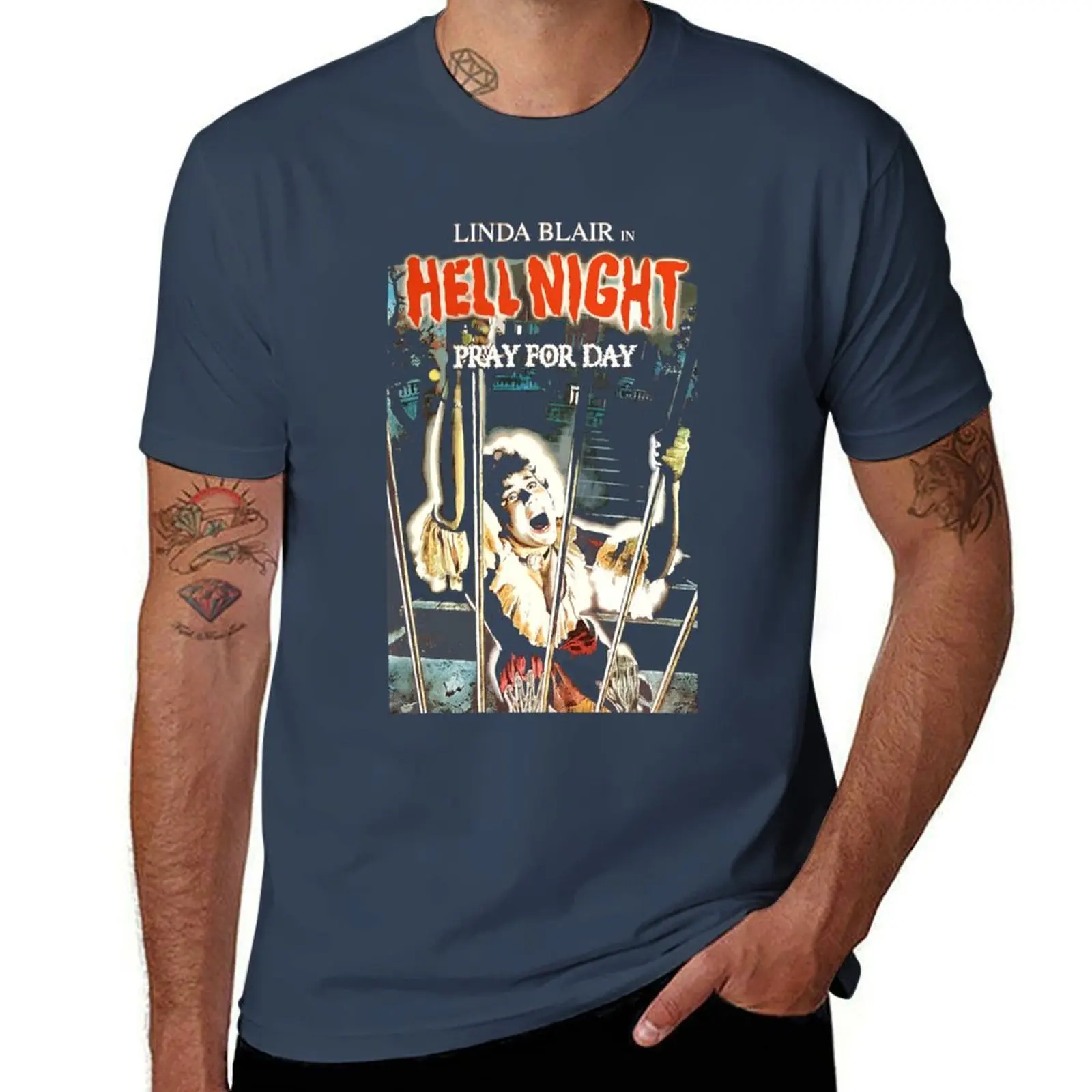 

Hell Night T-Shirt Basic Short Sleeve T-Shirt for Men