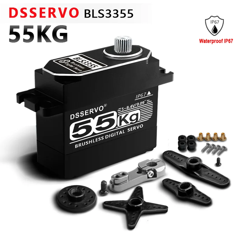 

BLS3355 Update Servo 25KG 35KG 55KG 75KG Full Metal Shell Digital Servo Baja Servo Waterproof Servo for Baja Cars+Free Shipping