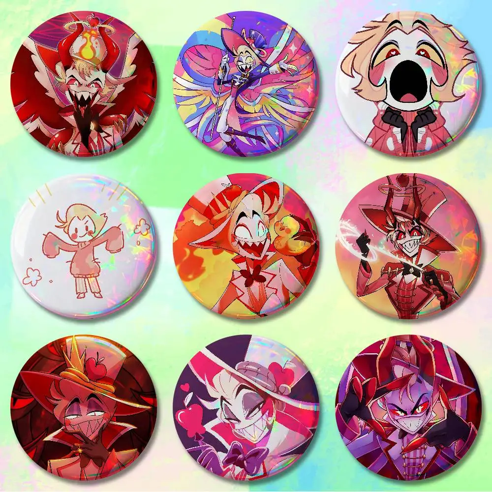 H-Hazbins Abel H-Hotel 32mm 58mm 75mm 44mm 25mm Anime Badges Brooches DIY Pins Decorations Birthday Gifts