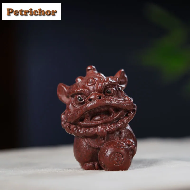 

Исин Фиолетовая глина Богатство Лев Pixiu Чай Домашнее животное Древний цветочный горшок Ландшафтный дизайн Чайная фигурка Игровые игрушки Чайная статуя Украшения Поставки