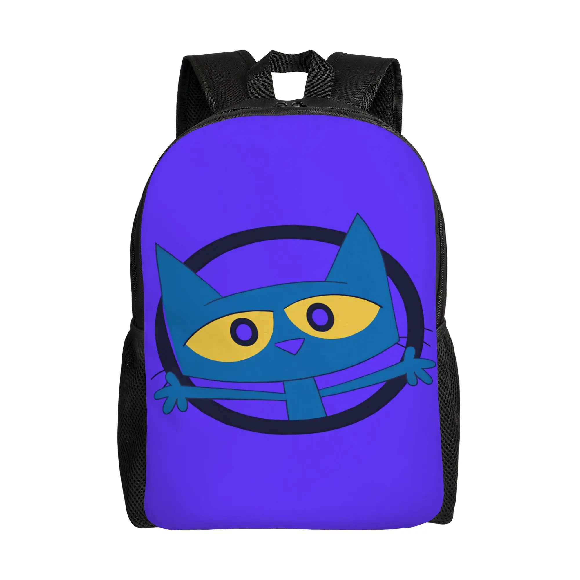 Hello Petes the cat Poster Backpack Boy Girl  Print Backpacks Polyester Stylish School Bags Cycling Custom Rucksack