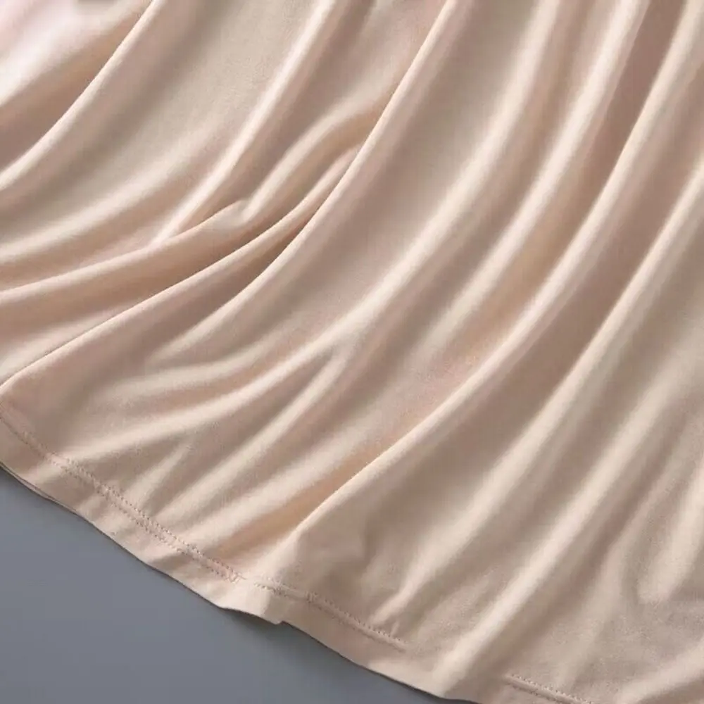 رقيقة الحرير الجليد مشروط الإناث نصف طول تنورة الدانتيل مكافحة اختراق الملابس الداخلية تنورة قصيرة شبكة زهرة عالية الخصر مرونة #5