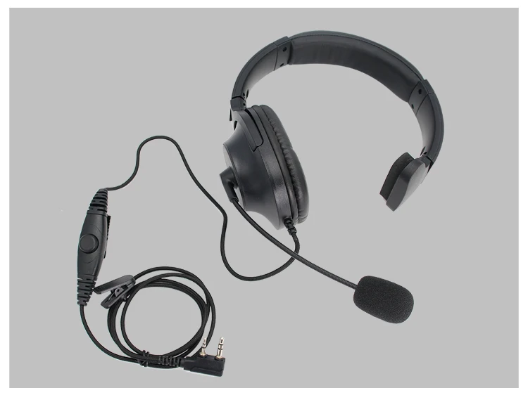 XIERDE faltbares einseitiges Mikrofon-Headset, Walkie-Talkie-Headset und Baofeng 2-poliges Zweiwegradio UV-5R 888S WOUSUN TYT – Detail 2