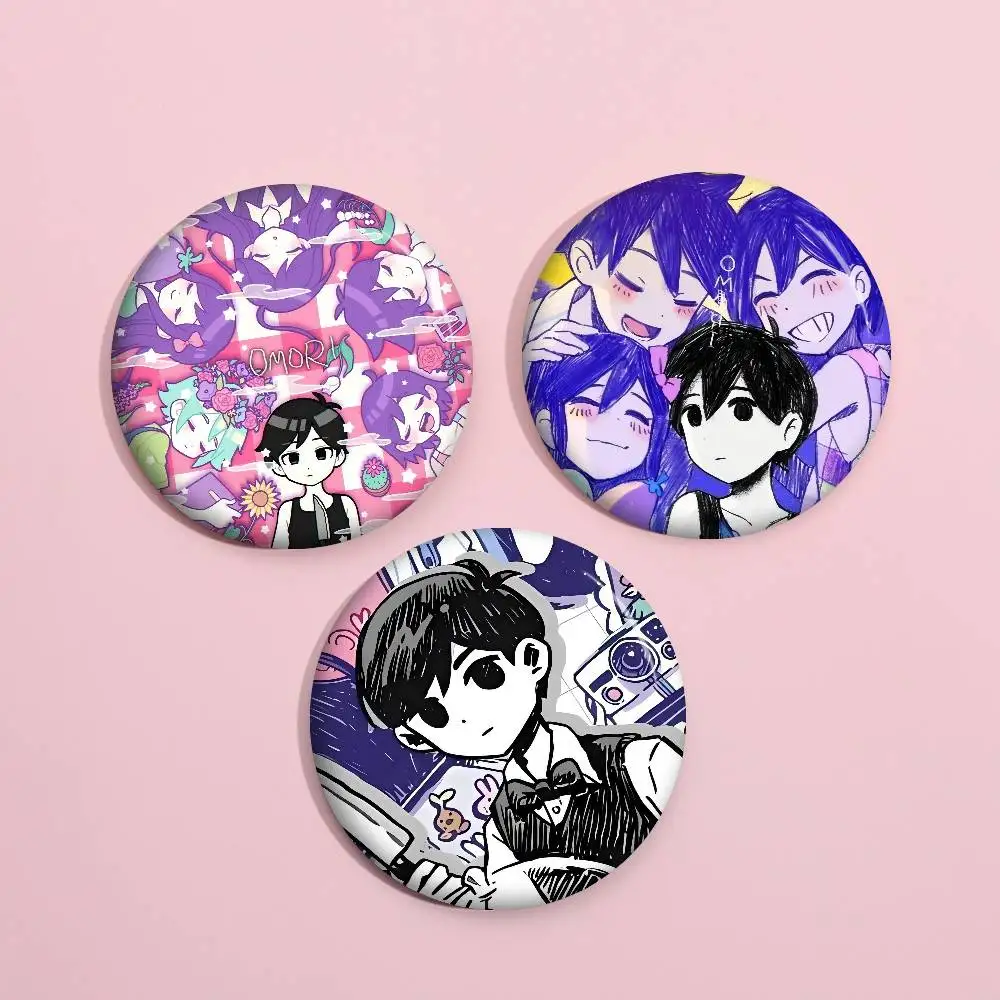 Game Omori Anime Creative Tinplate Soft Button Pins Animal Icon Brooch Lapel Backpack Badge Accessories Pin