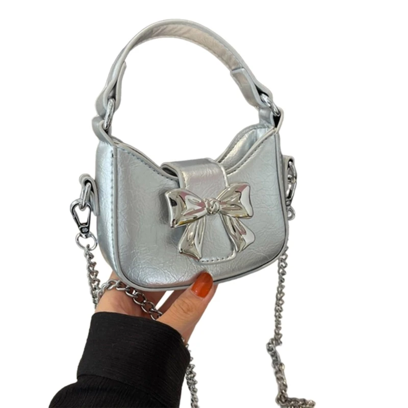 Bolso bandolera con lazo dulce para mujer, bandolera con correa cadena, bolso hombro