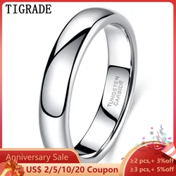 Tigrade Classic Jewelry 2/4/6/8mm Cute Men Women Simple Rings Polish100% Pure Tungsten Carbide Ring Wedding Band Engagement Ring