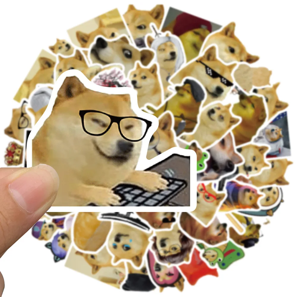 50Pcs Funny Doge MEME Stickers Hot DIY Kids Stationary Phone Case Water Cup Bicycle Laptop Refrigerator Luggage Decals Toys Gift - view 3