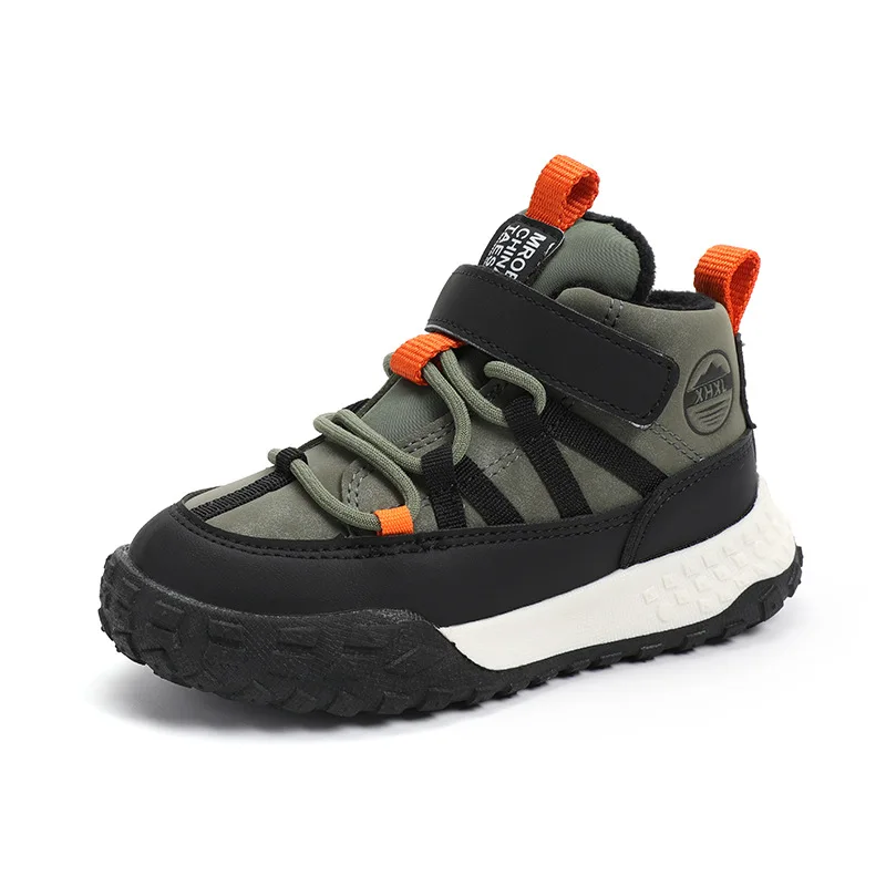 Kids Sneakers Anti-slip Wear-resistant Hiking Shoes for Children Boys Winter Outdoor Sports Shoes Warm Cotton Snow Boots for Kid