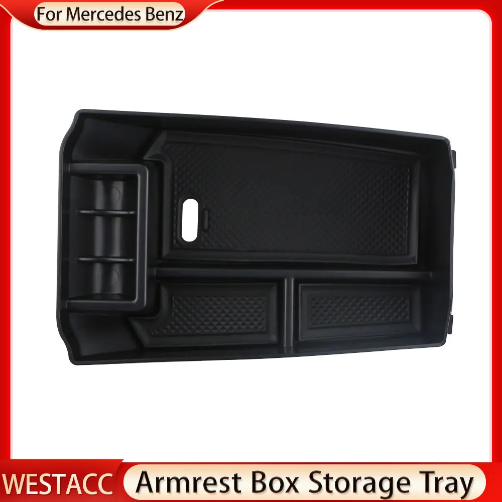 Car Armrest Storage Box for Mercedes Benz GLK Class X204 GLK200 220 250 300 350 2009-2015 Tray Organizer Center Console Stowing