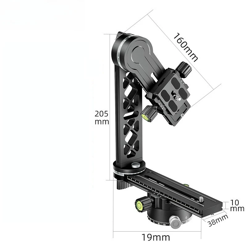 Powerwin 720° Panoramic Gimbal for DSLR SLR Camera Adjustable 3D Matrix Pan-tilt Multi-speed Tripod Ballhead Release Plate Clamp