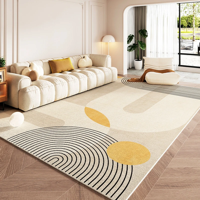 

Modern Minimalist Living Room Carpets Light Luxury Sofa Coffee Table Rug Machine Washable Non-slip Carpet Bedroom Bedside Rugs