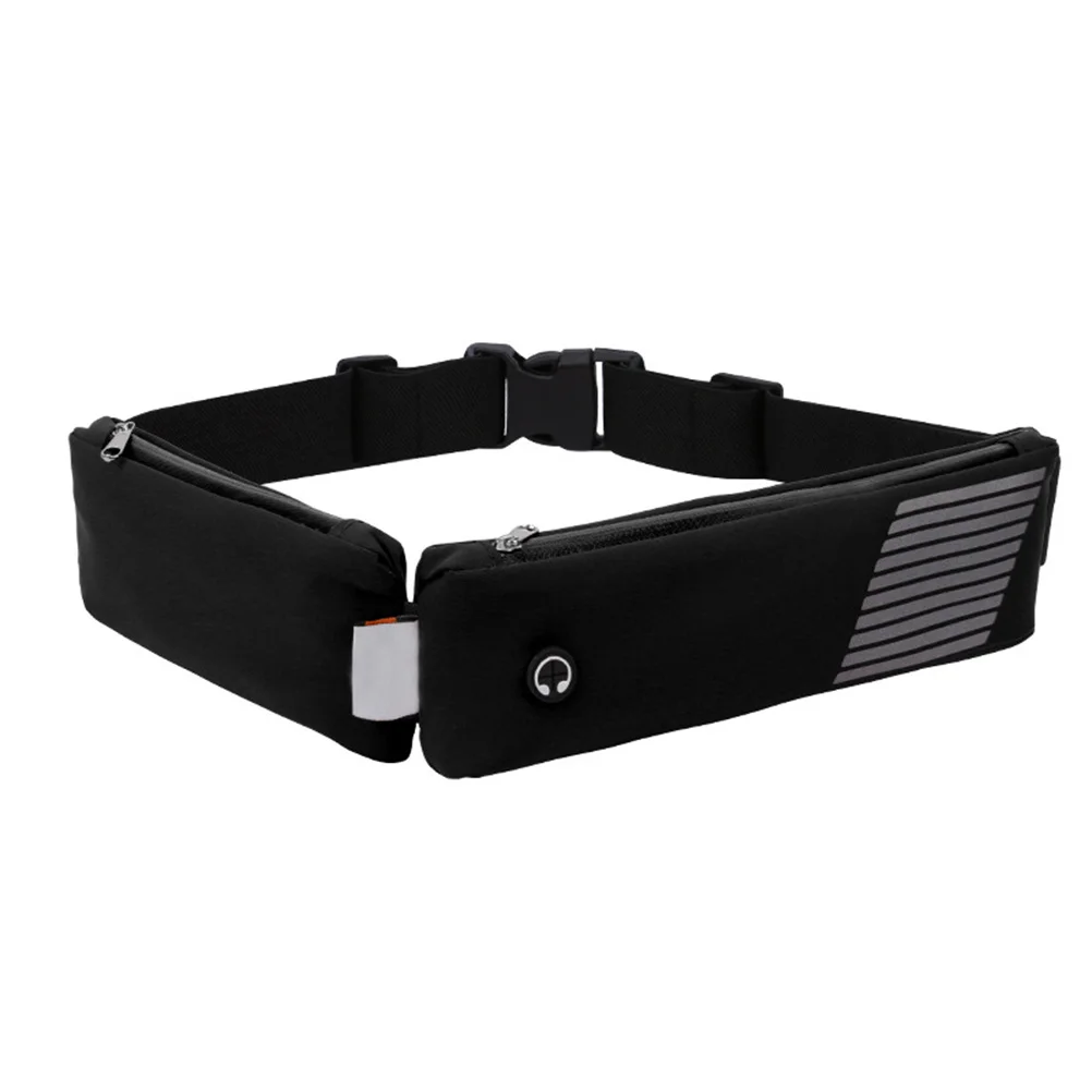 

Outdoor Waist Pouch Lightweight Waterproof Running Belt with Double Zippered Pockets for Sports Hiking Jogging Cycling Travel