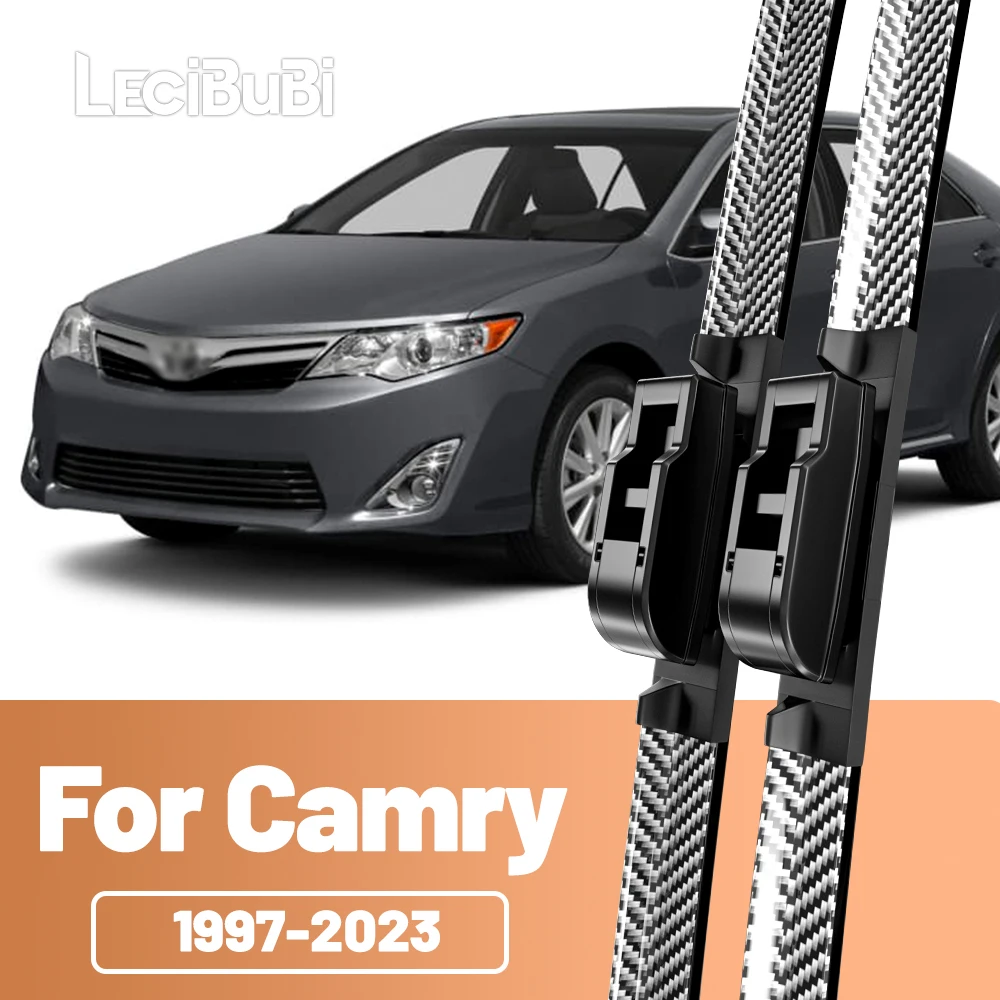 

2pcs Front Windshield Windscreen Wiper Blades Carbon Fibre Wipers For Toyota Camry XV20 XV30 XV40 XV50 XV70 1997-2023 2012 2017