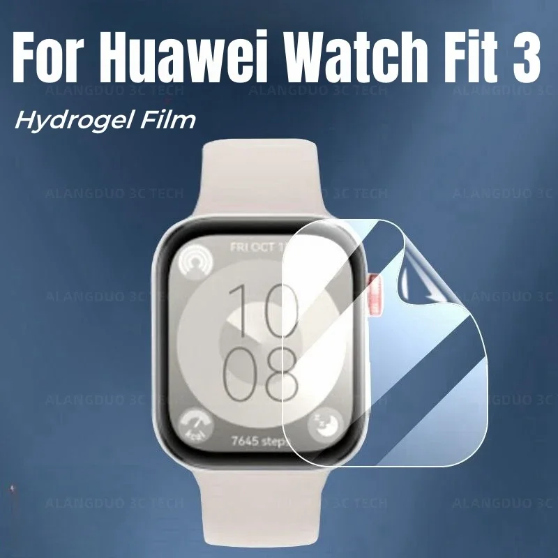 

Защитная пленка для экрана для Huawei Watch Fit 3, мягкая гидрогелевая пленка из ТПУ Huawei fit3, аксессуары для умных часов с защитой от царапин, пленка