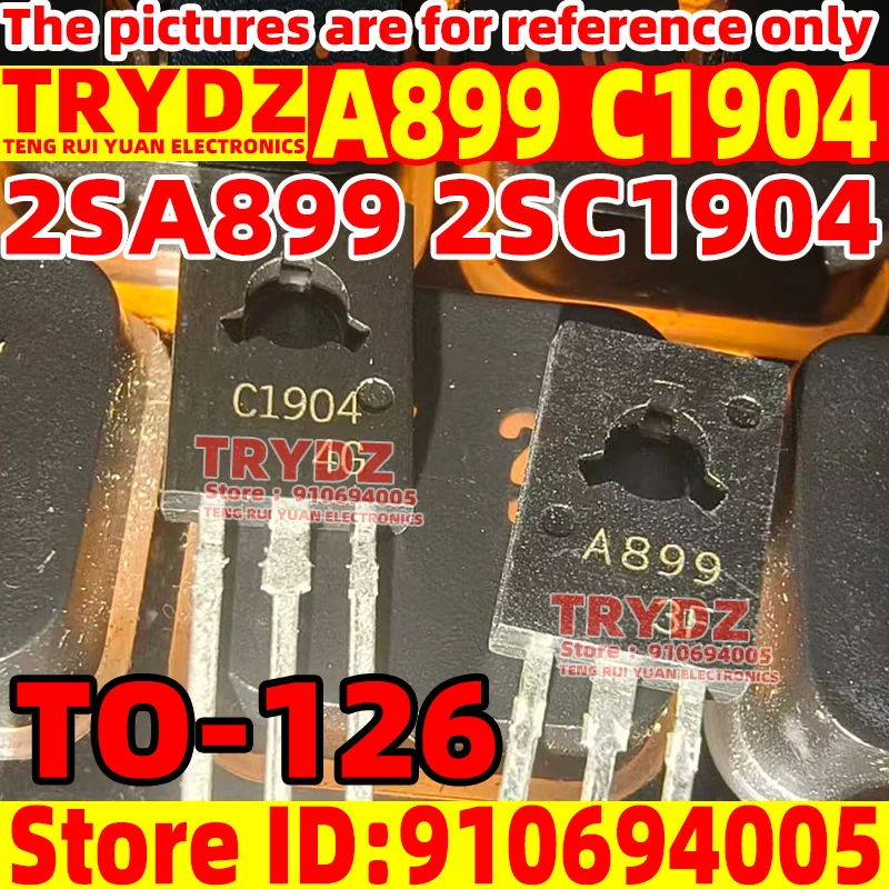 Produktbild von 30 Stück 2SA899 / 2SC1904 Transistor-Paar – A899 C1904, TO-126 Gehäuse – Für Industrieautomation & Elektronik