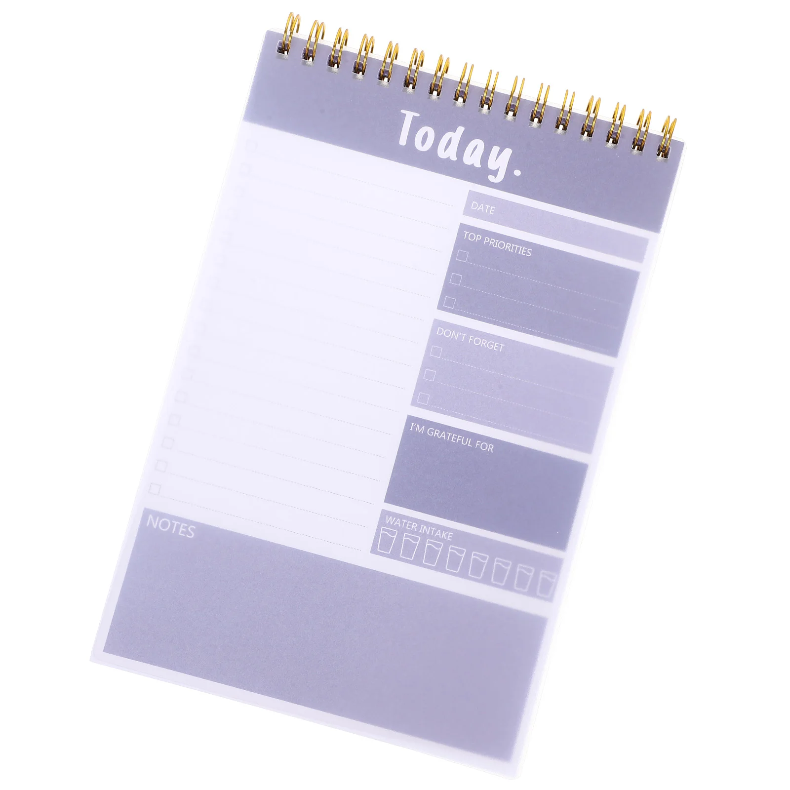 

A5 Weekly Spiral Notebook Task Tear off Notepad Daily Desk Daily Desk Notepad Memo Pad 24 Hour Planner Aluminum Material