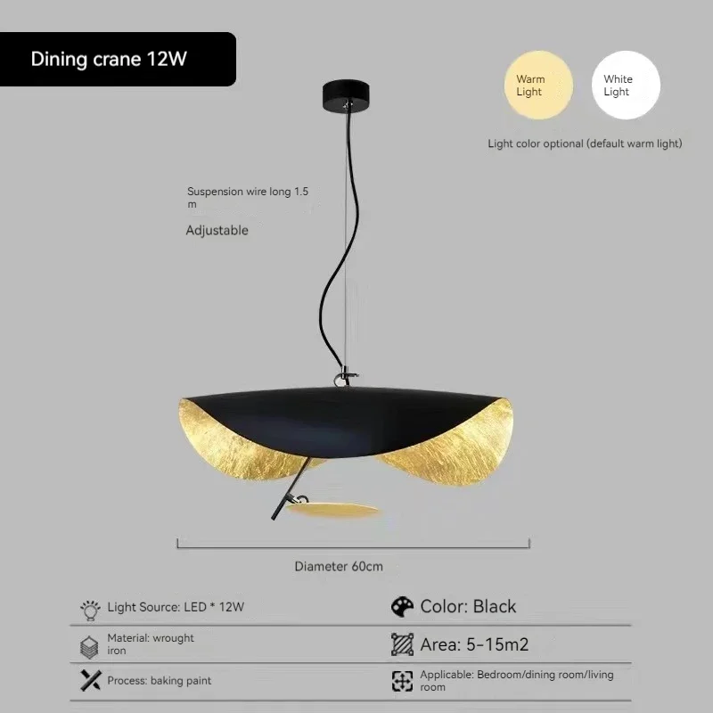 Italiaanse Catellani goudfolie hanglamp Franse Nanyang Retro gastenrestaurant moderne lichte luxe studeerkamer licht
