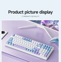 Aula F99 Mechanical Gaming Keyboard Three Mode Wireless Bluetooth 2.4g Wired Hot Swap PBT Gasket RGB For PC Laptop Gamer 99 Keys