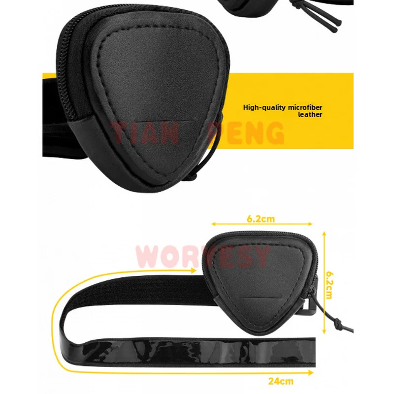 WYORESY custom mount for electric guitar bass pick storage bag adjustable strap 20pcs large capacity portable protective bracket