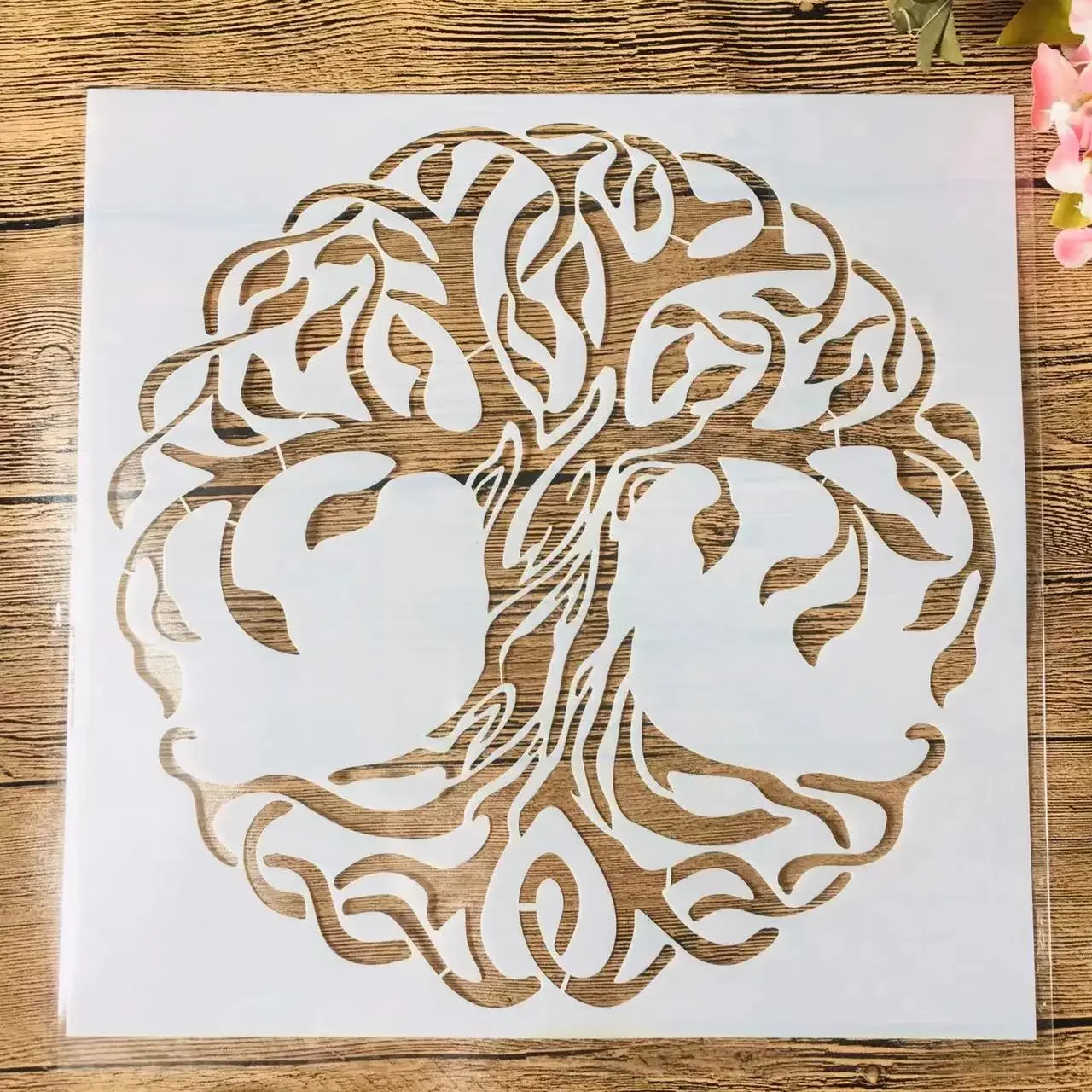 

30*30cm Big Round Wisdom Tree DIY Layering Stencils Wall Painting Scrapbook Coloring Embossing Album Decorative Template