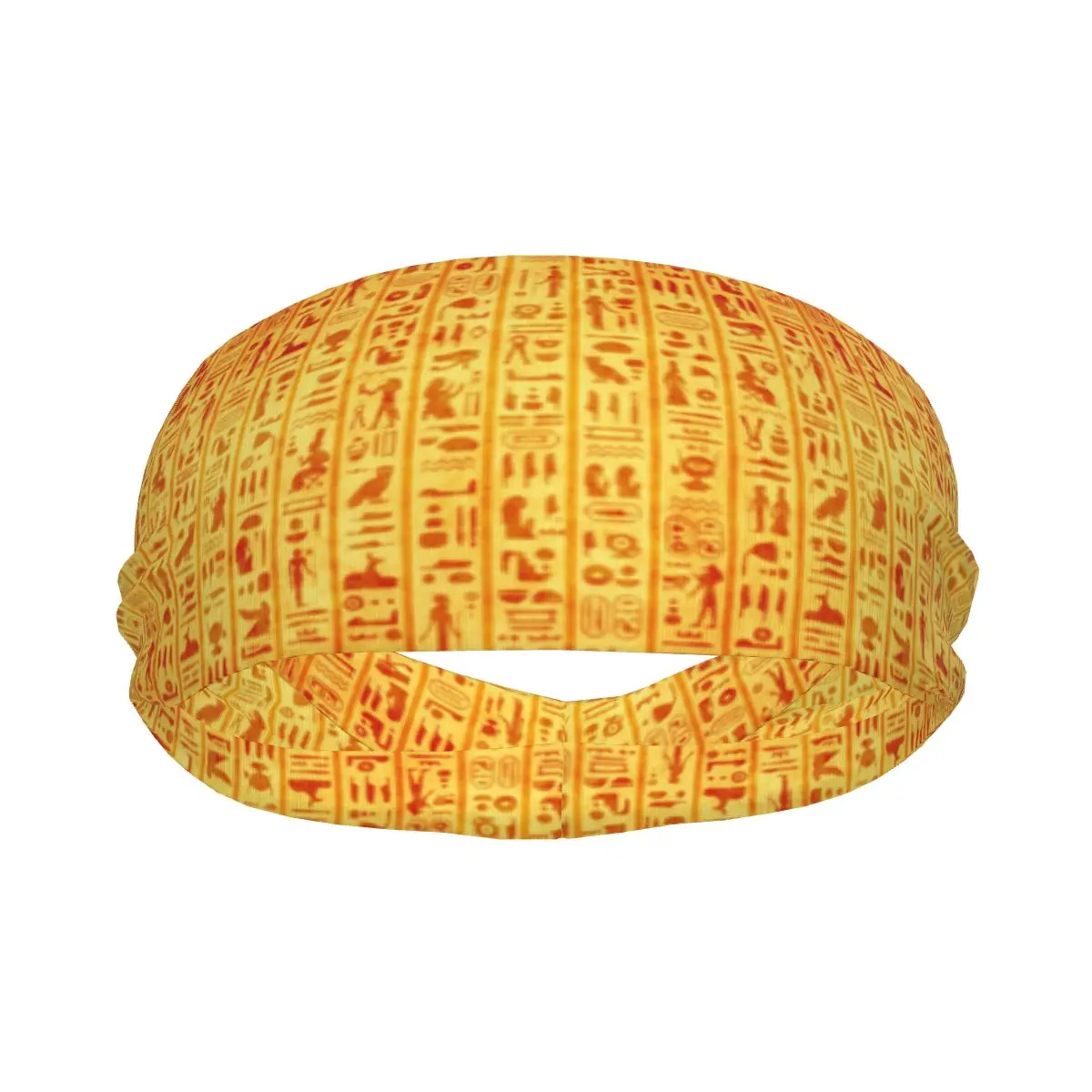 

Sports Headband Grunge Ancient Egyptian Hieroglyphs Running Fitness Sweatband Absorbent Cycling Jog Hair Bandage