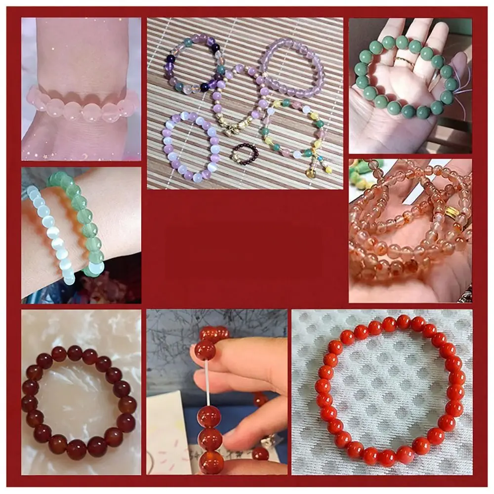 سلسلة مطرز مرنة للمجوهرات سهلة الاستخدام ، حبل نايلون ، خط خيط ، أساور وقلادات ، خيوط ملونة ، 10 أمتار ، من من من من من من الخرز ، 1 لفة